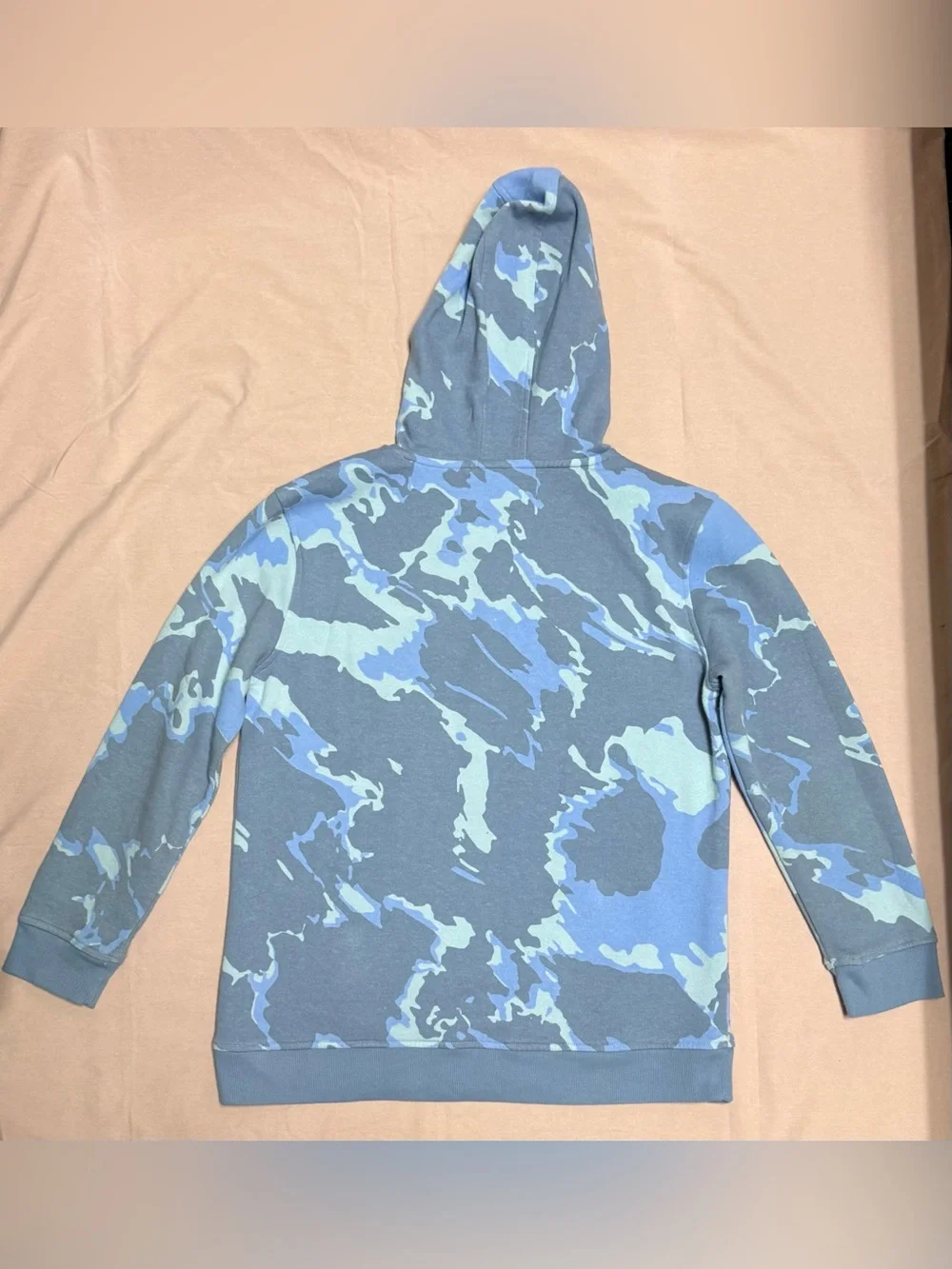 Xersion Blue Camo Pullover Hoodie Youth Large 14/16 Athletic Sweatshirt